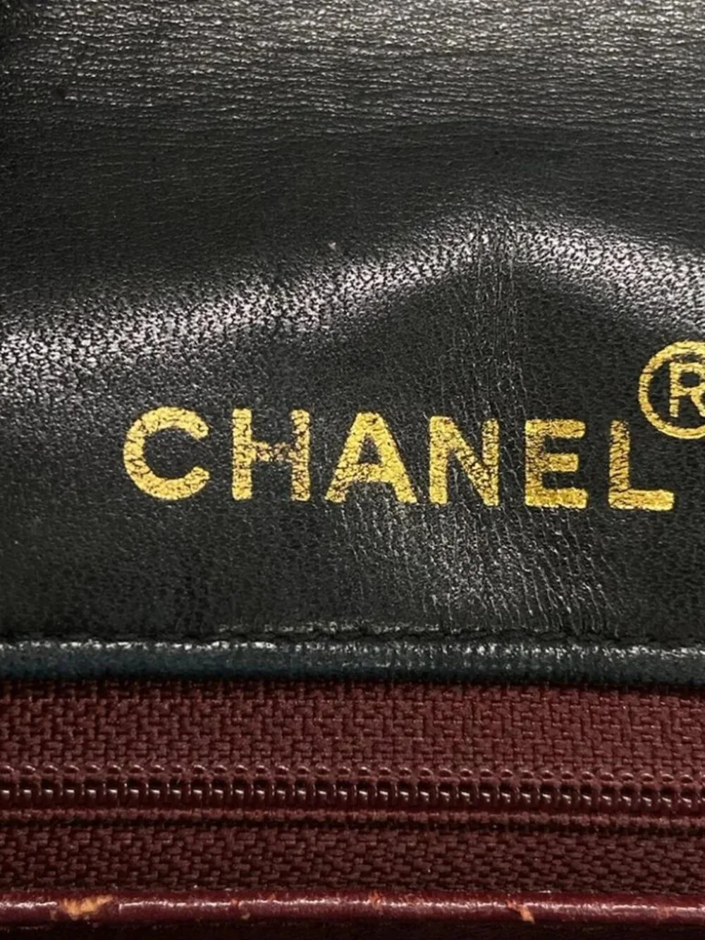 CHANEL Matelasse Black Lambskin Shoulder Bag Gold hardware